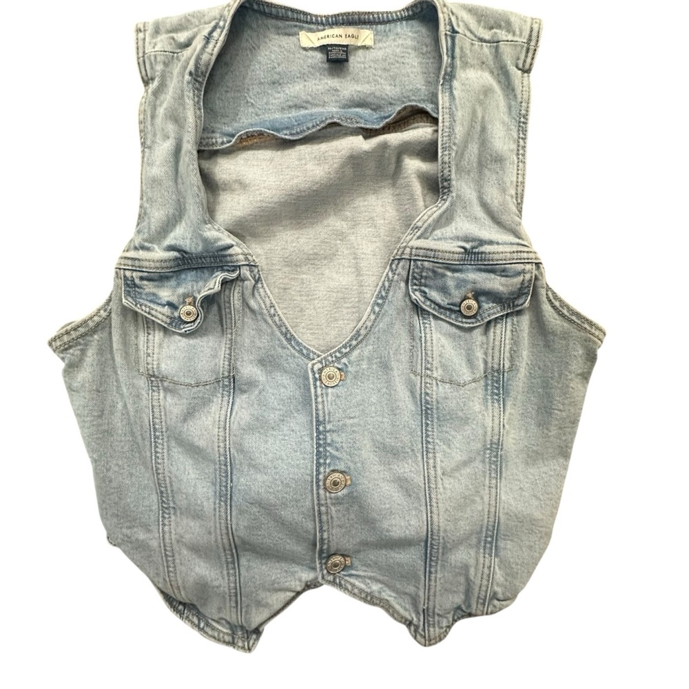 Light Blue Denim Vest
